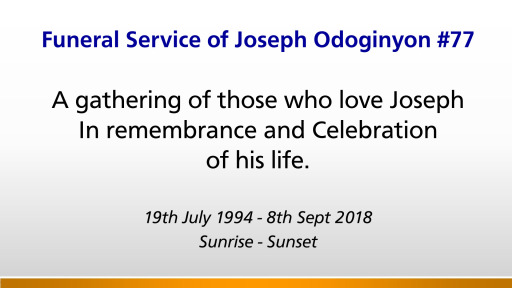 Funeral Service Of Joseph Odoginyon Faithlife Sermons